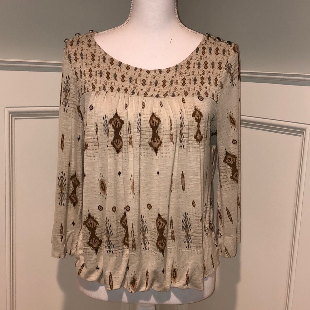 Lucky Brand Peasant Blouse Small
